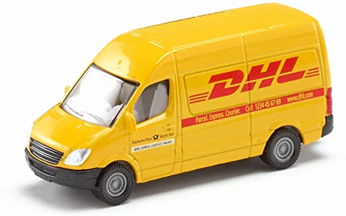 siku 1085, Furgone postale, Metallo e Plastica, Giallo, Logo DHL, Per uso in vari contesti