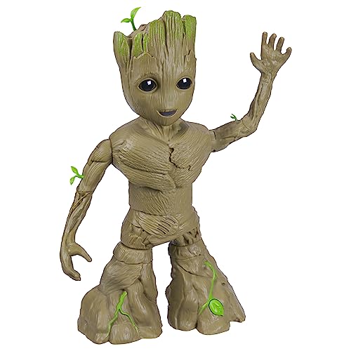 Hasbro Marvel Studios I Am Groot, Groot balla e cresce, action figure interattiva da 34 cm, giocattoli di supereroe