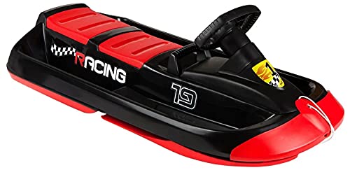 Spiel AG SNO Racing - Slitta da neve a due posti, 109 cm, colore: nero/rosso