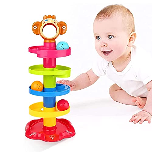 YGJT Giocattoli Bambini 9 Mesi, Palla Drop Giochi Rotolo Vorticoso Torre Rampa, Giocattoli di Sviluppo per Bambini