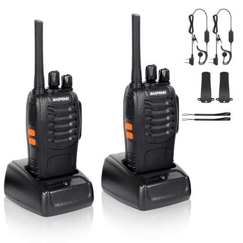 Walkie-Talkie Ricaricabile Lunga Distanza 16Canali VOX CTCSS/DCS Radio FM Ricetrasmettitore Portatile Walkie Talkie