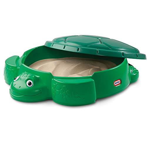 Little Tikes Tartaruga Sabbiera per Giardino, Sicura e Portatile, Funge Anche da Scatola per Immagazzinamento per