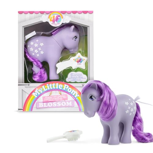 My Little Pony, Blossom Classic Pony, Basic Fun, 35321, cavallo regalo rétro per bambine e bambini, unicorno giocattolo