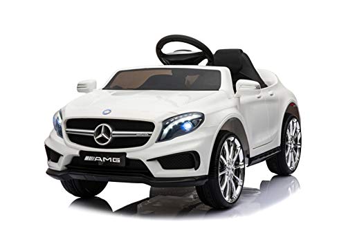 Baroni Toys Macchina Elettrica per Bambini Mercedes AMG Baby car Elettrica Full Optional Bianca, Auto Telecomandata con