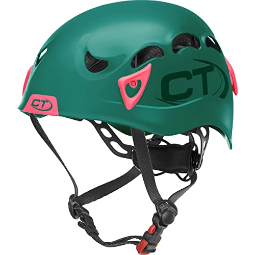 Climbing Technology Galaxy, Casco Unisex – Adulto, Verde Scuro/Rosa, 50-61 cm