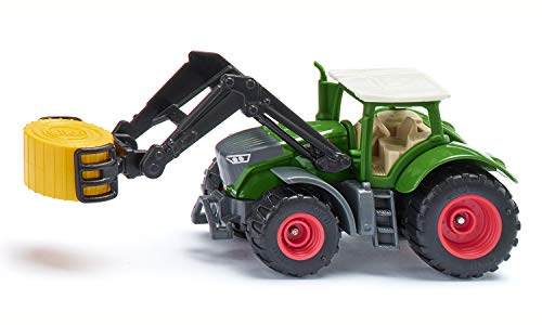 siku 1539, Trattore Fendt 1050 Vario, Metallo e Plastica, Verde, Pinza per balle e cabina rimovibile