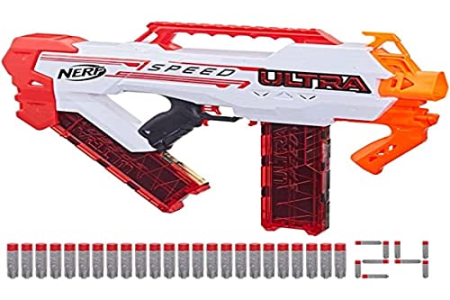 Hasbro Nerf Ultra Speed, Blaster Completamente Motorizzato, 24 Dardi Nerf AccuStrike Ultra, Compatibile Solamente Con