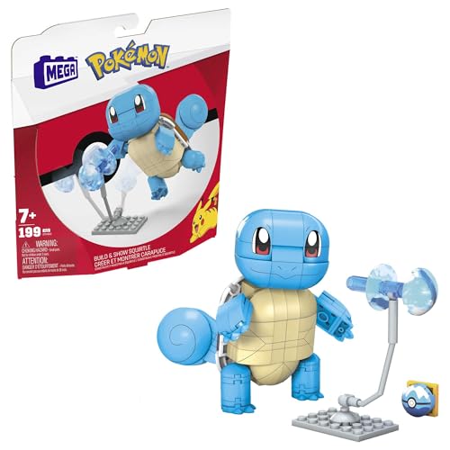 Mega Construx- Set da Costruzione Pokémon Personaggio Squirtle da Costruire ed Esporre, Giocattolo per Bambini 7+Anni,