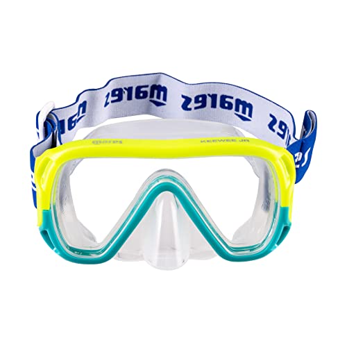 Mares Aquazone Keewee Jr, Maschera da Snorkeling Ragazzi e Bambini - Unisex, Lime/Menta