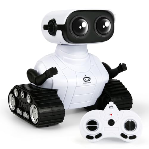 Weinsamkeit Robot Giocattolo, Robot Telecomandato per Bambini con Occhi a LED e Musica Ricaricabile RC Robotica