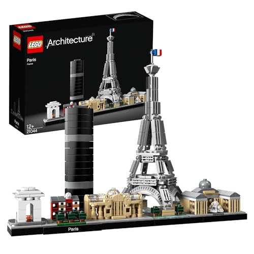 LEGO Architecture Parigi Set con Torre Eiffel e Museo del Louvre da Costruire, Kit Modellismo per Adulti con Monumenti,