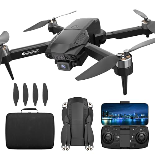 F198 Drone con Dual Telecamera 720P HD,90°Adjust AIdrone Upgraded APP Video Droni con 2 Cameras per Bambini,Brushless