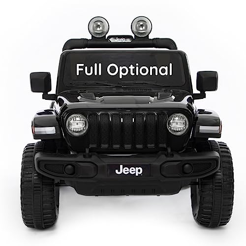 BABYCAR Jeep elettrica per bambini 12V - Macchina elettrica per bambini 2 Posti Full Optional - Sedili in Pelle Porte