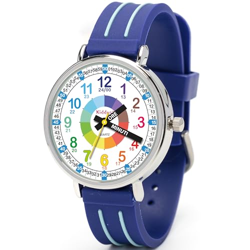 Kiddus Orologio Educativo per Bambini, Orologio Analogico per Bambina 5-10 Anni, Primo Orologio con Ore e Minuti