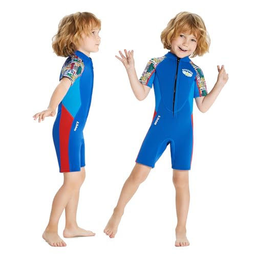 JONRRYIN Muta Bambini Shorty Neoprene Termico da Immersione Costume da Bagno, 2,5mm Neoprene Muta Sub per Sport