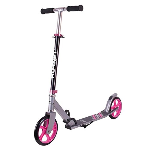 HUDORA Hornet Scooter Roller 200, Monopattino Gioventù Unisex, Nero/Rosa, 200 mm