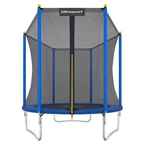 Ultrasport Trampolino elastico giardino Uni-Jump, per bambini, Ø 183 cm, set completo comprendente tappetino salto,