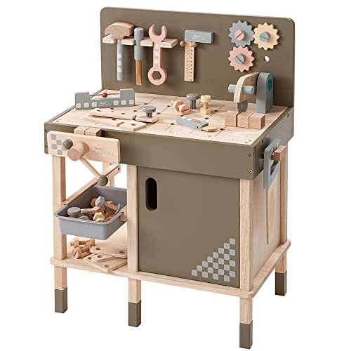 howa Banco da lavoro per bambini in legno da 47 pezzi accessori per bambini 4905