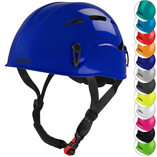 ALPIDEX Casco per arrampicata de adolescenti e adulti EN 12492 casco alpinismo en diversi colori, Colore:royal blue