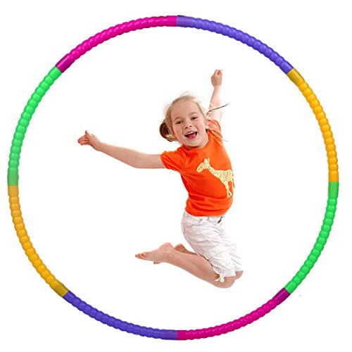 MXJFYY Hula Hoop per Bambini, Cerchio per Esercizi Fitness Regolabile Rimovibile per Ginnastica, Danza, Giochi,