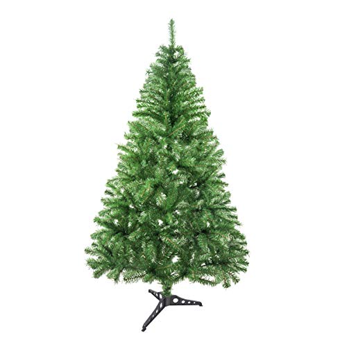 Albero di Natale Artificiale Abete Artificiale di Alta qualità con Supporto Incluso 120-240cm (Verde Brillante, 120cm