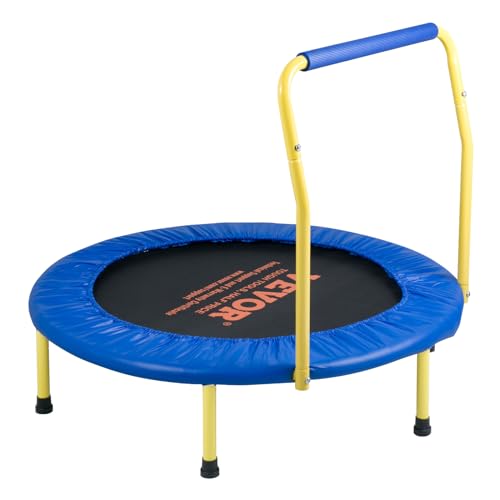 VEVOR Trampolino Pieghevole Rotondo Diametro 92cm per Bambini Trampolino Salvaspazio Pieghevole con Maniglia di