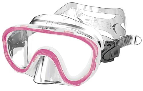 SEAC Marina SLT, Maschera Subacquea per Snorkeling e Gioco in Mare Unisex Bambini, Rosa, Piccola