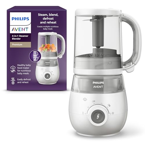 B07FN4CL35– Philips Avent SCF883/01 EasyPappa Plus 4 in 1 Cuocipappa Multifunzione, Cuoci a Vapore, Frulla, Scongela e