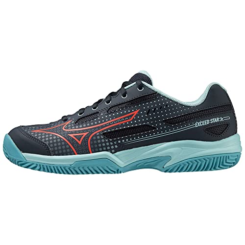 Mizuno EXCEED STAR Jr. CC, Scarpe da Tennis, Unisex - Bambini e ragazzi, Collegiate Blue/Soleil/Tanager Turquoise, 36 EU