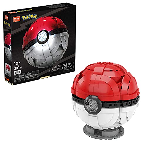 Mega Construx- Set da Costruzione Pokémon Poké Ball Gigante con Luci, Giocattolo per Bambini 8+Anni, HBF53 [Esclusivo