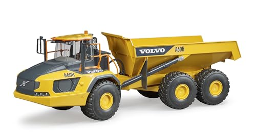 bruder 02455 - Dumper Volvo A60H, veicolo da costruzione, cantiere, dumper, giocattolo