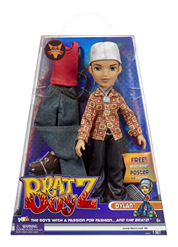 Bratz Original Bambolotto alla moda - DYLAN - Include due abiti, accessori, confezione olografica in edizione speciale e