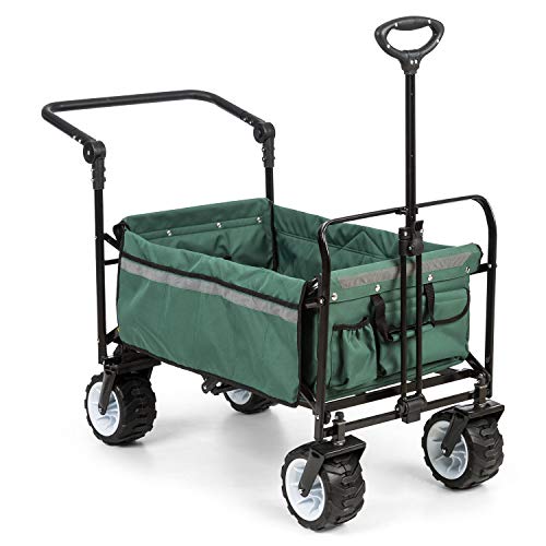 Waldbeck Easy Rider - Carretto, Carretto a Mano, Portata Fino a 70 kg, Copertura in Poliestere 600D, 2 Cinture di