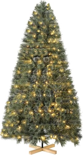 Albero di Natale Artificiale 270 cm, Albero di Natale Luxury Realistico, Folto, Aghi di Pino Pretrattati Realistici, con