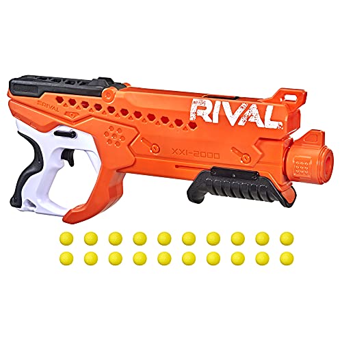 NERF Rival Curve Shot -- Helix XXI-2000 Blaster -- Fire Rounds to Curve Left, Right, Downward or Fire Straight -- 20