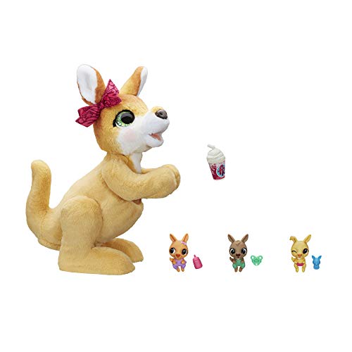 FurReal Hasbro Mama Josie Il Canguro (Mamma Canguro Peluche Interattivo con Oltre 70 Suoni e Reazioni)