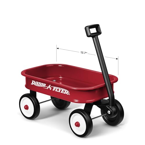 Radio Flyer Little Red Toy Wagon, piccolo carrello giocattolo da esposizione, lungo 36 cm