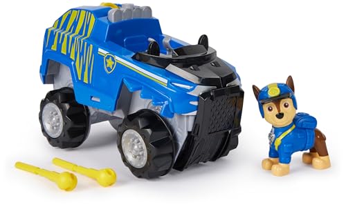PAW Patrol Jungle Pups, Veicolo Tigre di Chase, veicolo giocattolo con personaggio Chase da collezione, giocattoli per