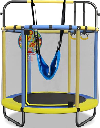 TCTCAO Trampolino per bambini, Trampolino da esterno per bambini, Adatto per bambini da 1 a 8 anni, Adatto per interni