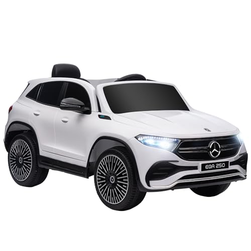 HOMCOM Macchina Elettrica per Bambini 3-8 Anni con Licenza Mercedes Benz EQA, Auto per Bamini con Telecomando, Fari e