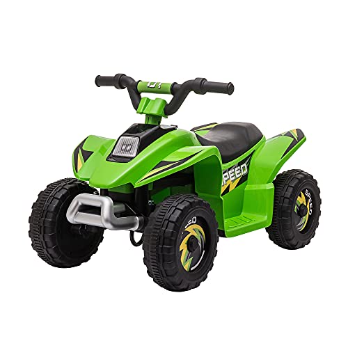 HOMCOM Quad Elettrico per Bambini da 18-36 Mesi con Batteria Ricaricabile 6V, Velocità 2.8-4.6km/h e Marcia Avanti e