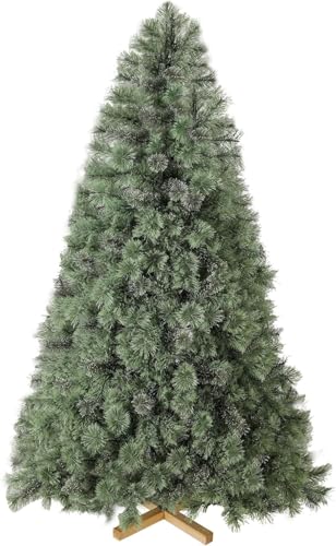 210 cm Albero di Natale Artificiale, Albero di Natale Luxury Realistico, Folto, Aghi di Pino Pretrattati Realistici, con