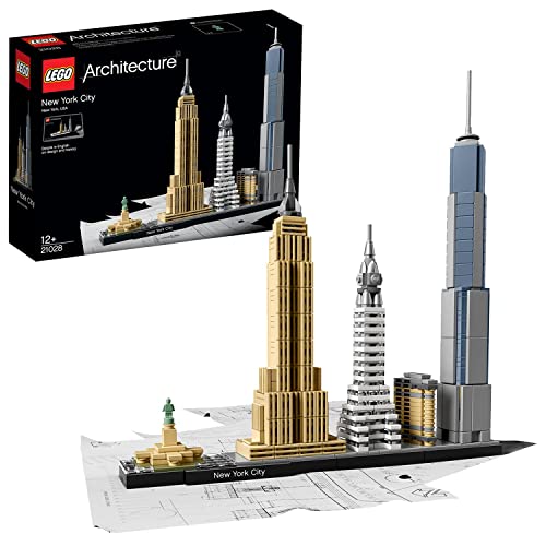 LEGO Architecture New York City, Set Modellino da Costruire della Collezione Skyline, Progetto Fai da Te di Kit