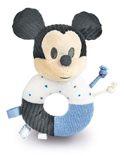 Clementoni - 17339 - Disney Baby Mickey Morbido Anello Sonaglino - Gioco Neonato, 100% Lavabile, Bambino 0 - 18 Mesi