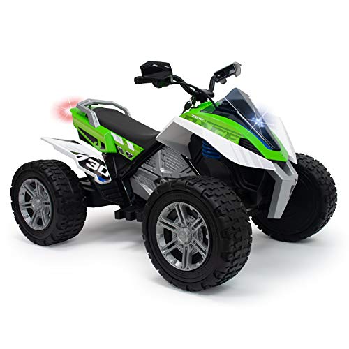 INJUSA - Quad Elettrico Rage, per Bambini da 6 a 10 Anni, Batteria 24V, con Acceleratore a Pugno, Ruote in Gomma, 2