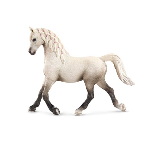 SCHLEICH Figura de Caballo, Yegua Árabe, Color Blanco, 10 cm, Originale, Dipinto a Mano, 13761