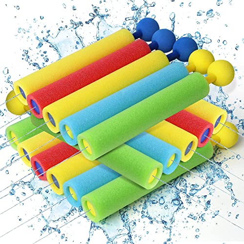 Pistola ad Acqua, Lehoo Castle 16pcs Schiuma, 21cm Bambini, Giocattoli Giochi Piscina Spiaggia Regali 3-12 Anni(Rotonda)