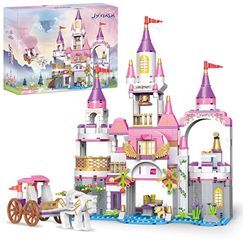 Castello della Principesse, Castello Giocattolo, Giocattoli Creativi, Set di Costruzioni, Giochi per Bambine e Bambini
