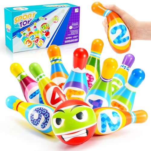 Gifitizi Bowling per Bambini, Regalo Bambino 1 2 3 Anni Giochi Bambini 2 3 4 5 Anni Giochi da Esterno per Bambini 1-6