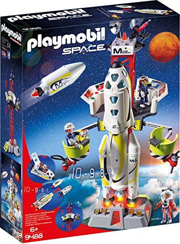 PLAYMOBIL Space 9488 - Razzo spaziale con rampa di lancio, Dai 6 anni